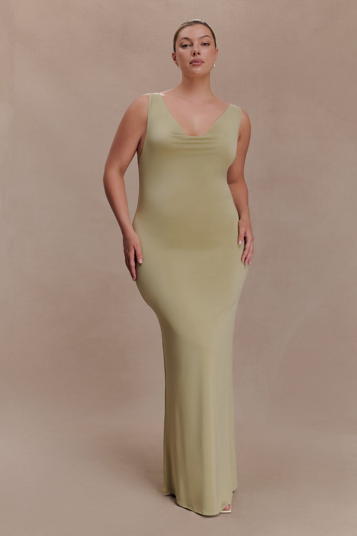 Marta Slinky Cowl Maxi Dress in Lemon – Chic&Drifts