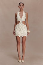 Jaylene Floral Crochet Mini Dress