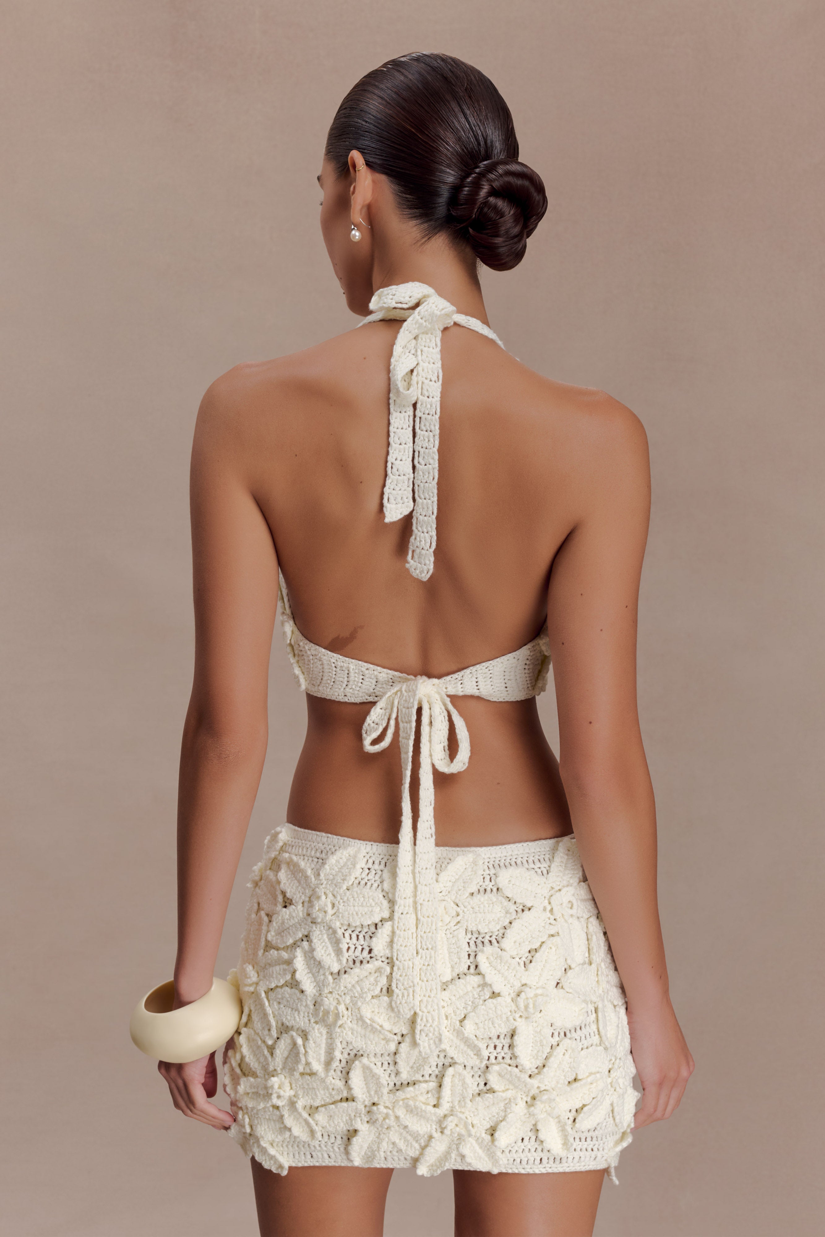Jaylene Floral Crochet Mini Dress