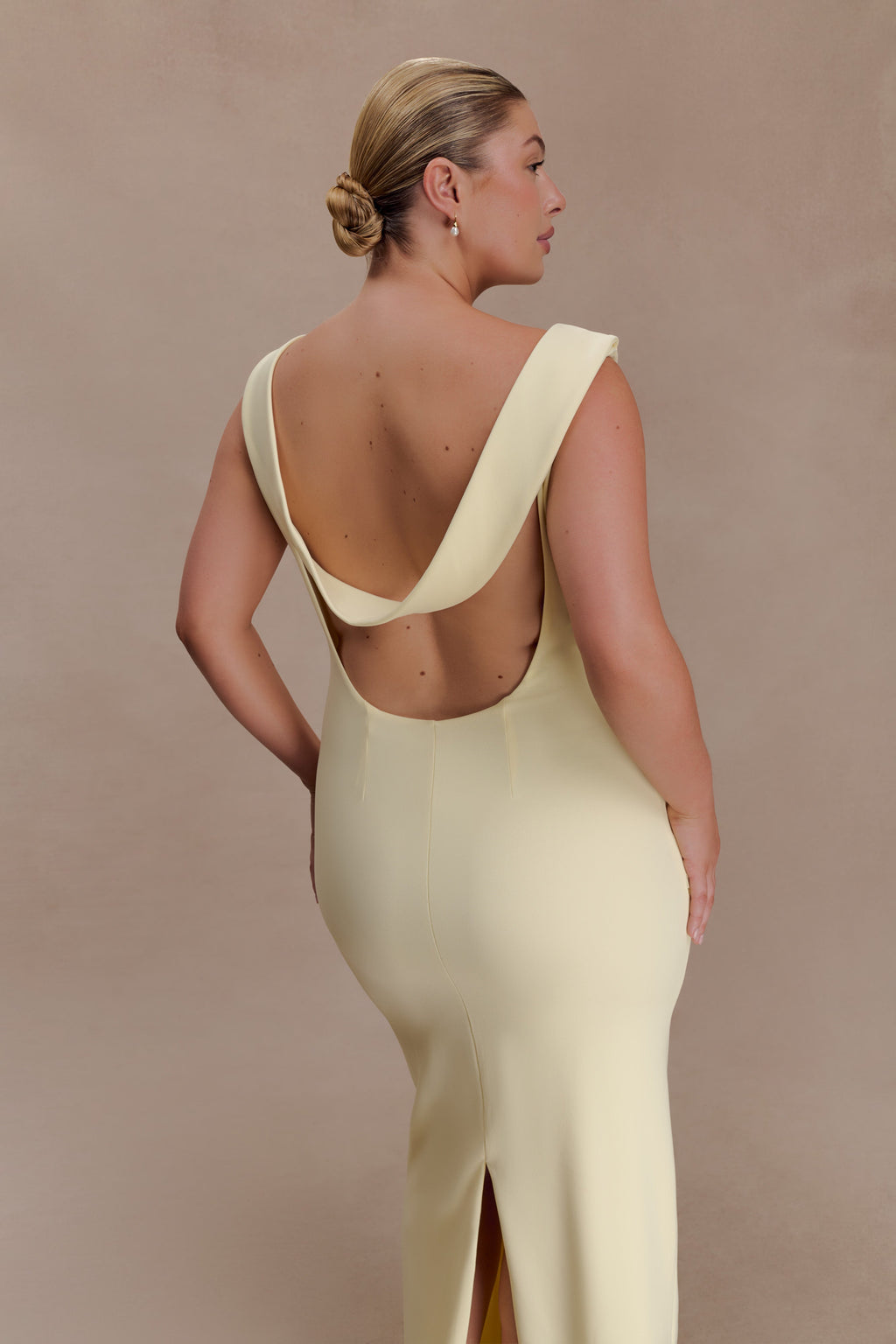 Galilea Crepe Draped Maxi Dress
