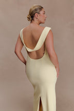 Galilea Crepe Draped Maxi Dress