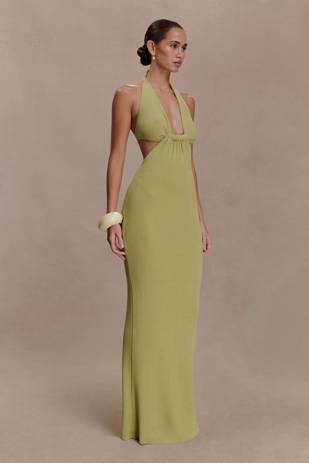 Theresea Halter Knit Maxi Dress