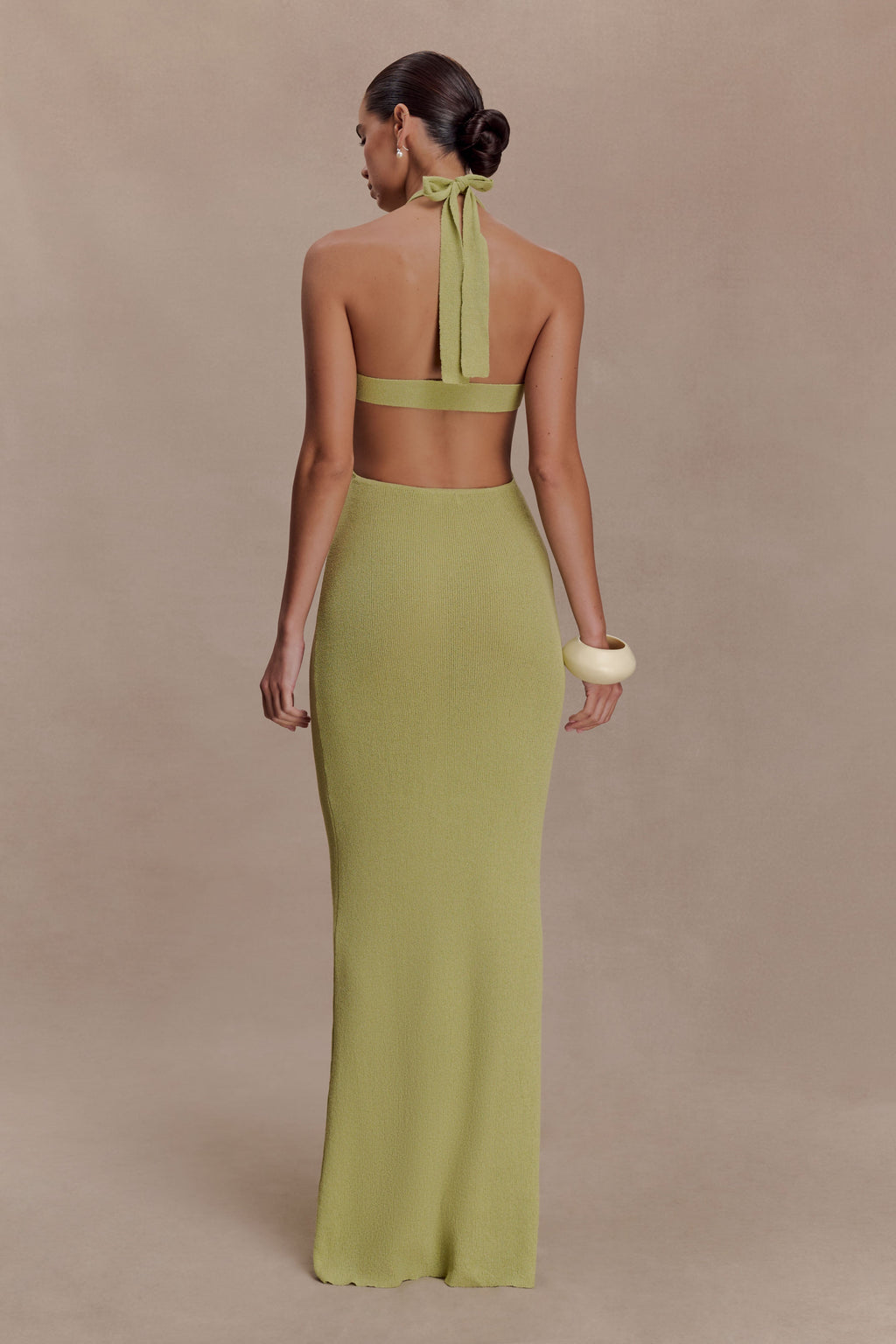 Theresea Halter Knit Maxi Dress