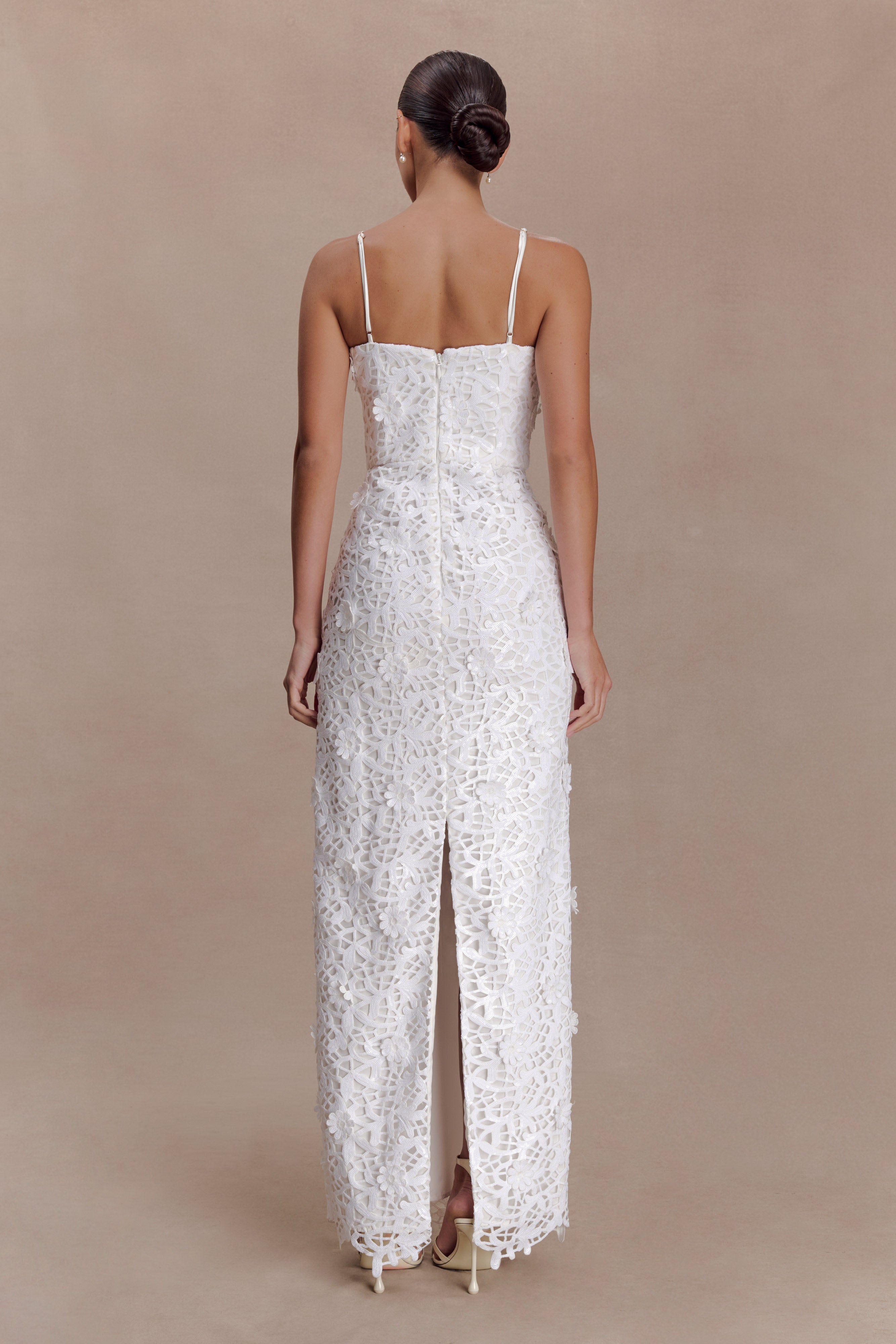 Josefa Sequin Lace Maxi Dress