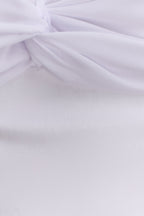Talia Chiffon And Linen Halter Top in White – Chic&Drifts