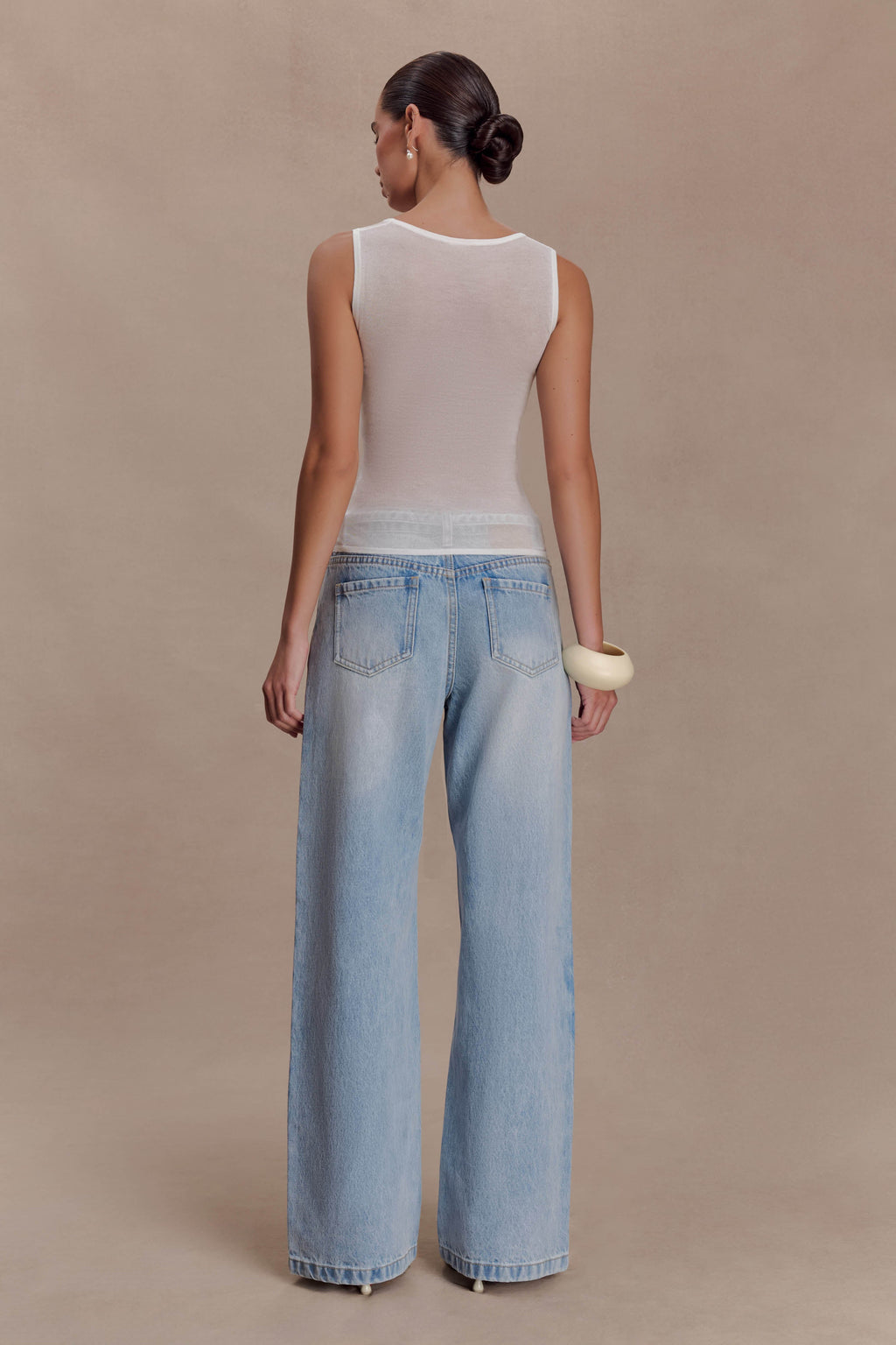 Dollie Sheer Knit Tank Top in Ivory – Chic&Drifts