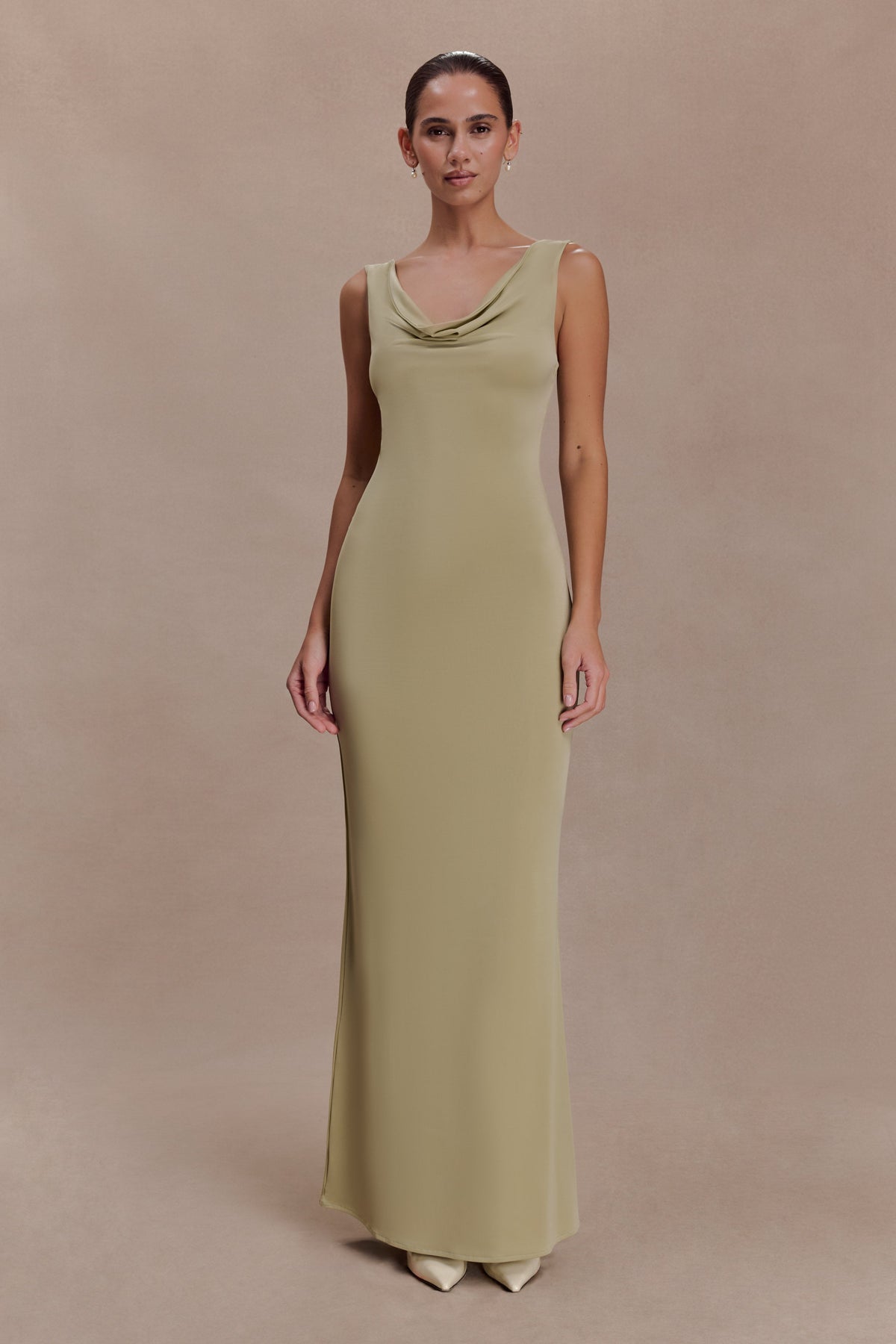 Marta Slinky Cowl Maxi Dress in Lemon – Chic&Drifts