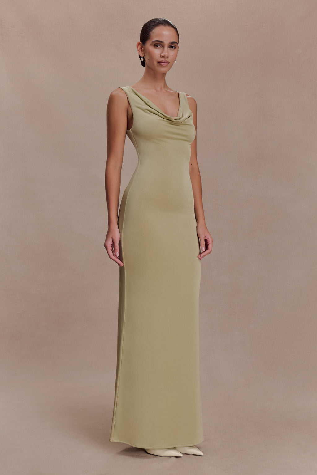 Marta Slinky Cowl Maxi Dress in Lemon – Chic&Drifts