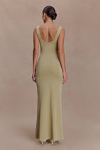 Marta Slinky Cowl Maxi Dress in Lemon – Chic&Drifts
