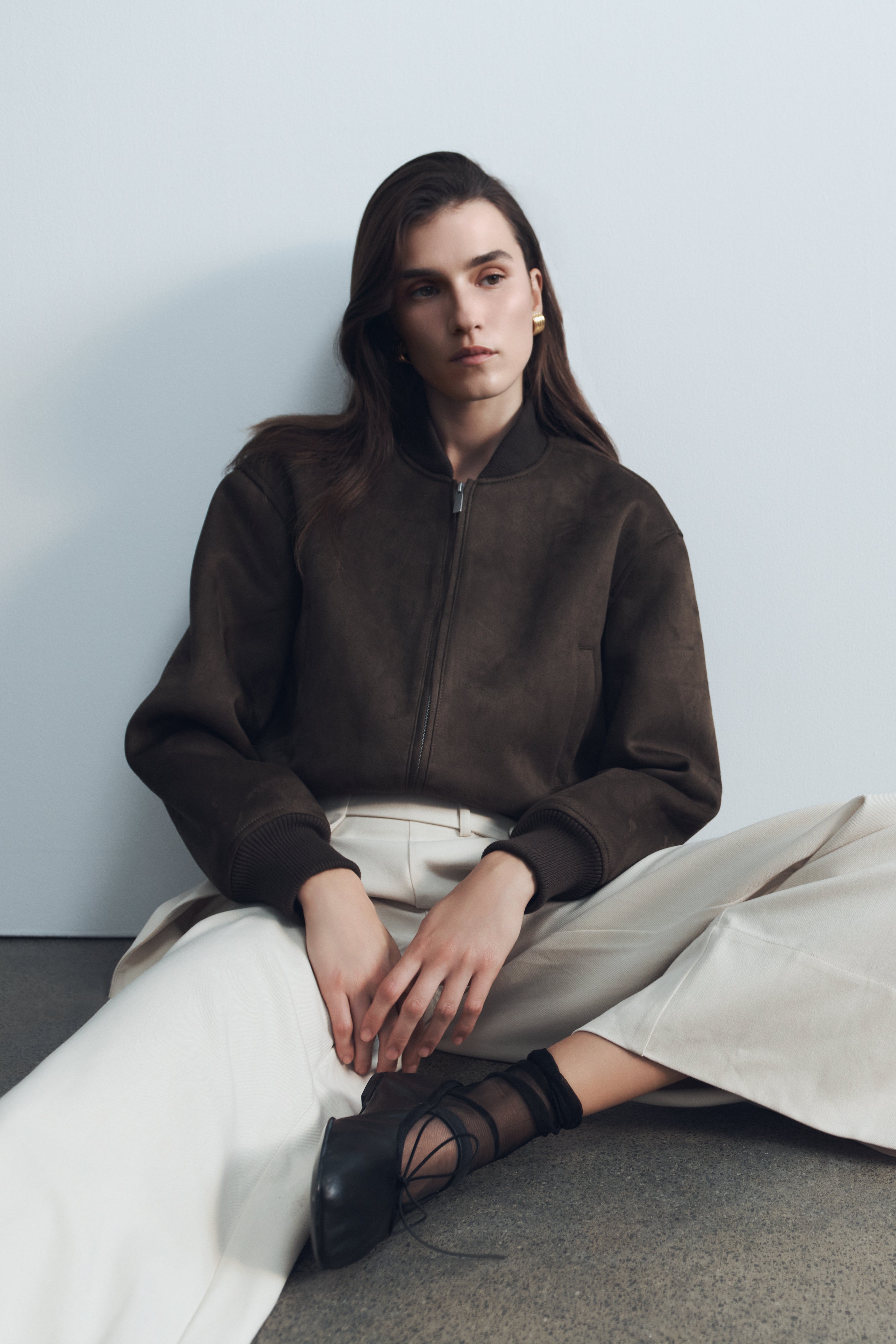 Rudy Suede Bomber Jacket in Chocolate – Chic&Drifts