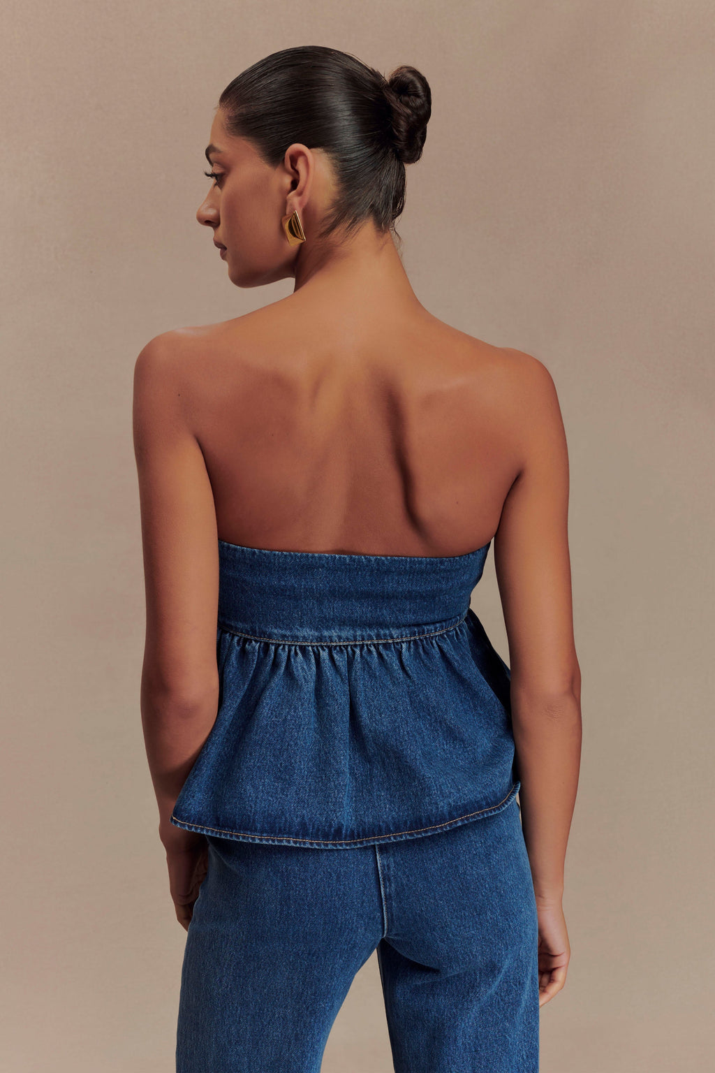 Pauline Strapless Denim Top in 90'S Blue – Chic&Drifts