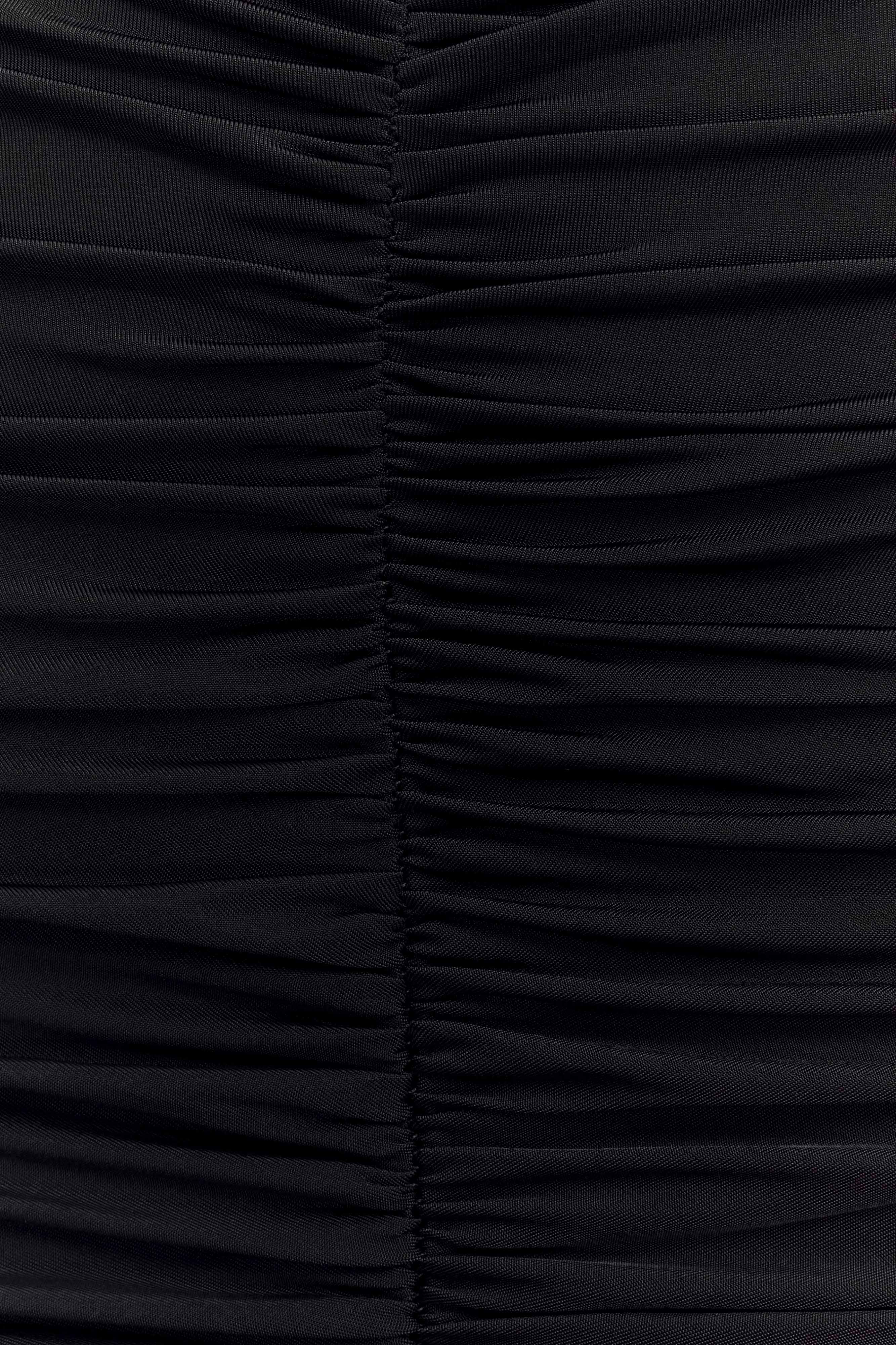 Delaney Slinky And Mesh Maxi Dress in Black – Chic&Drifts