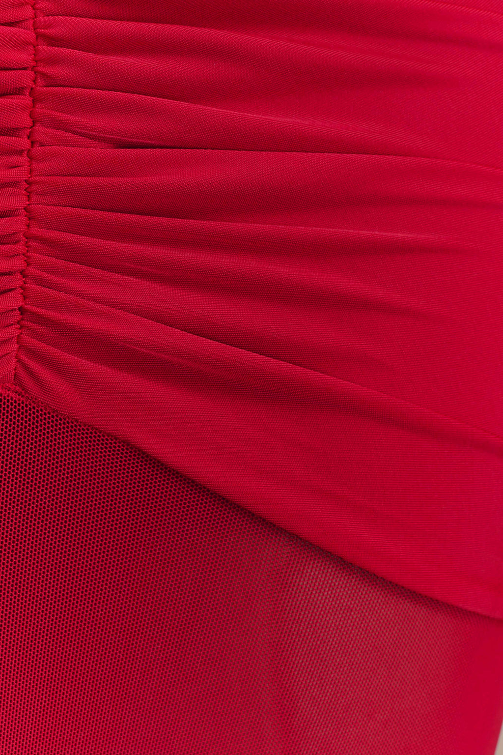 Delaney Slinky And Mesh Maxi Dress in Red – Chic&Drifts