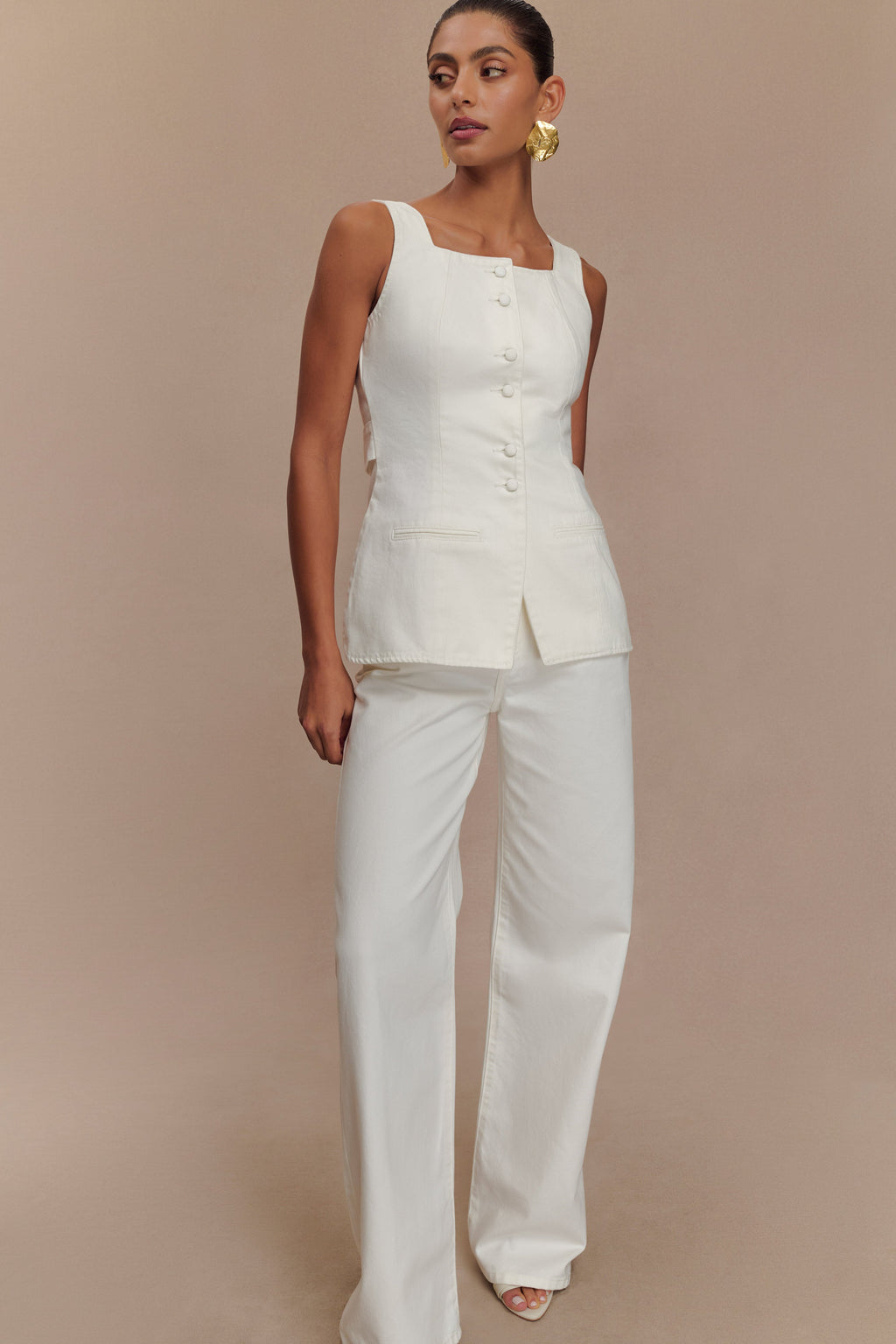 Caitlin Mid Rise Jeans in White – Chic&Drifts