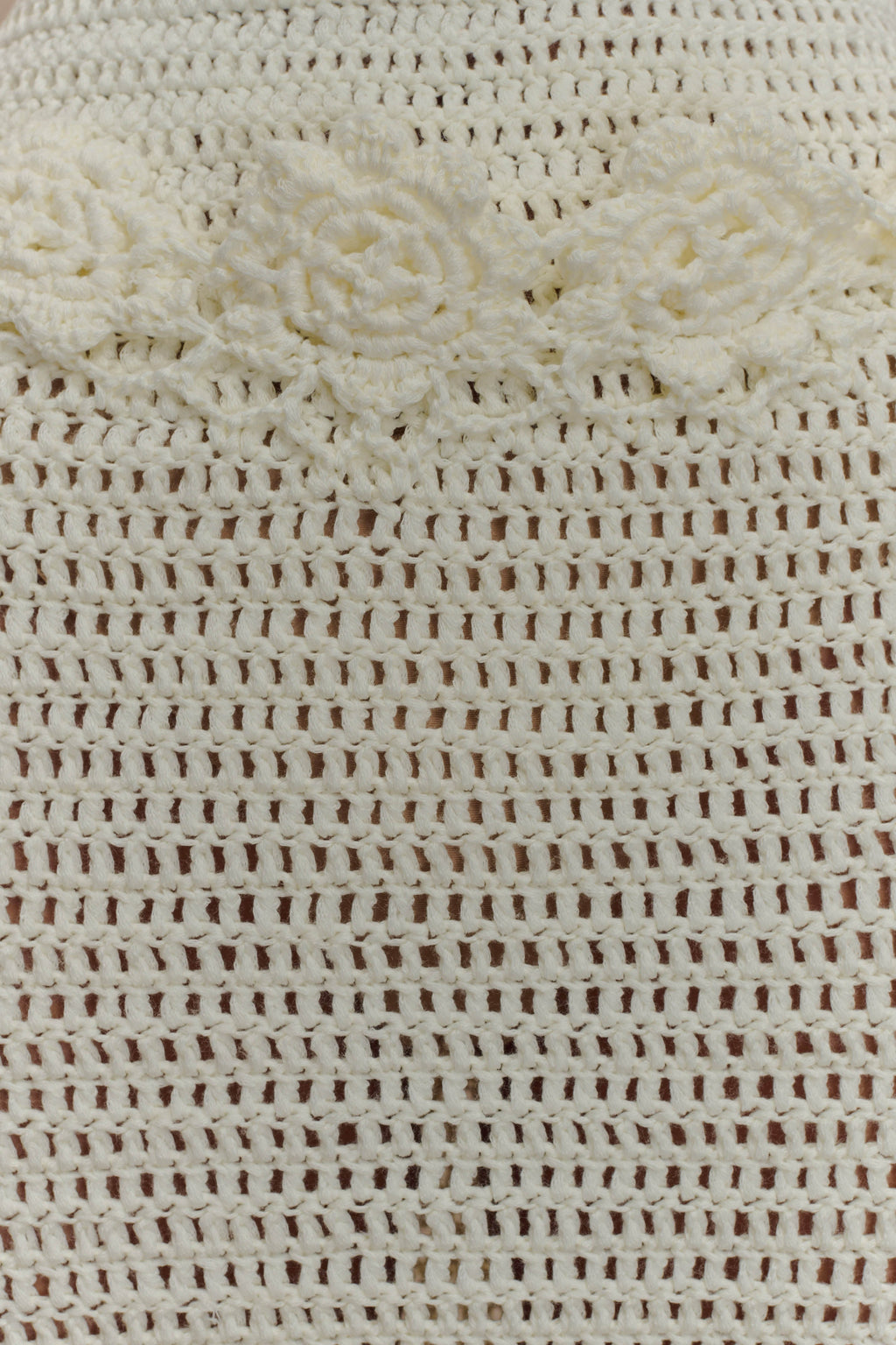 Teagan Floral Hand Crochet Midi Dress in Ivory – Chic&Drifts