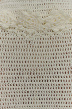 Teagan Floral Hand Crochet Midi Dress in Ivory – Chic&Drifts