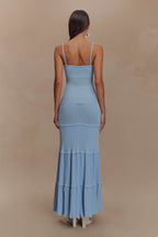 Finley Pointelle Knit Maxi Dress in Cornflower Blue – Chic&Drifts