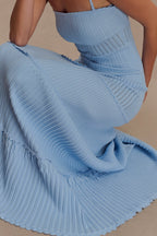 Finley Pointelle Knit Maxi Dress in Cornflower Blue – Chic&Drifts
