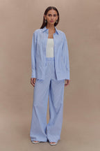Hansen Wide Leg Pants in Blue Pinstripe – Chic&Drifts