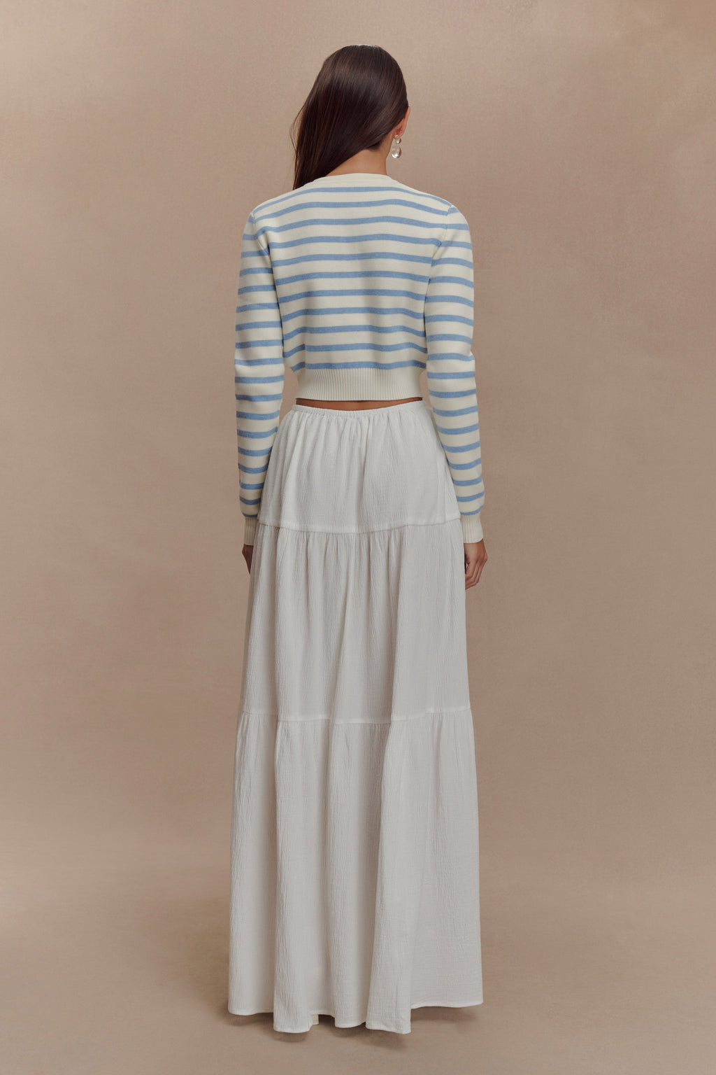 Tanner Striped Knit Cardigan in Light Blue/White – Chic&Drifts