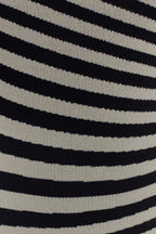Raven Striped Knit Midi Dress in Black/White – Chic&Drifts
