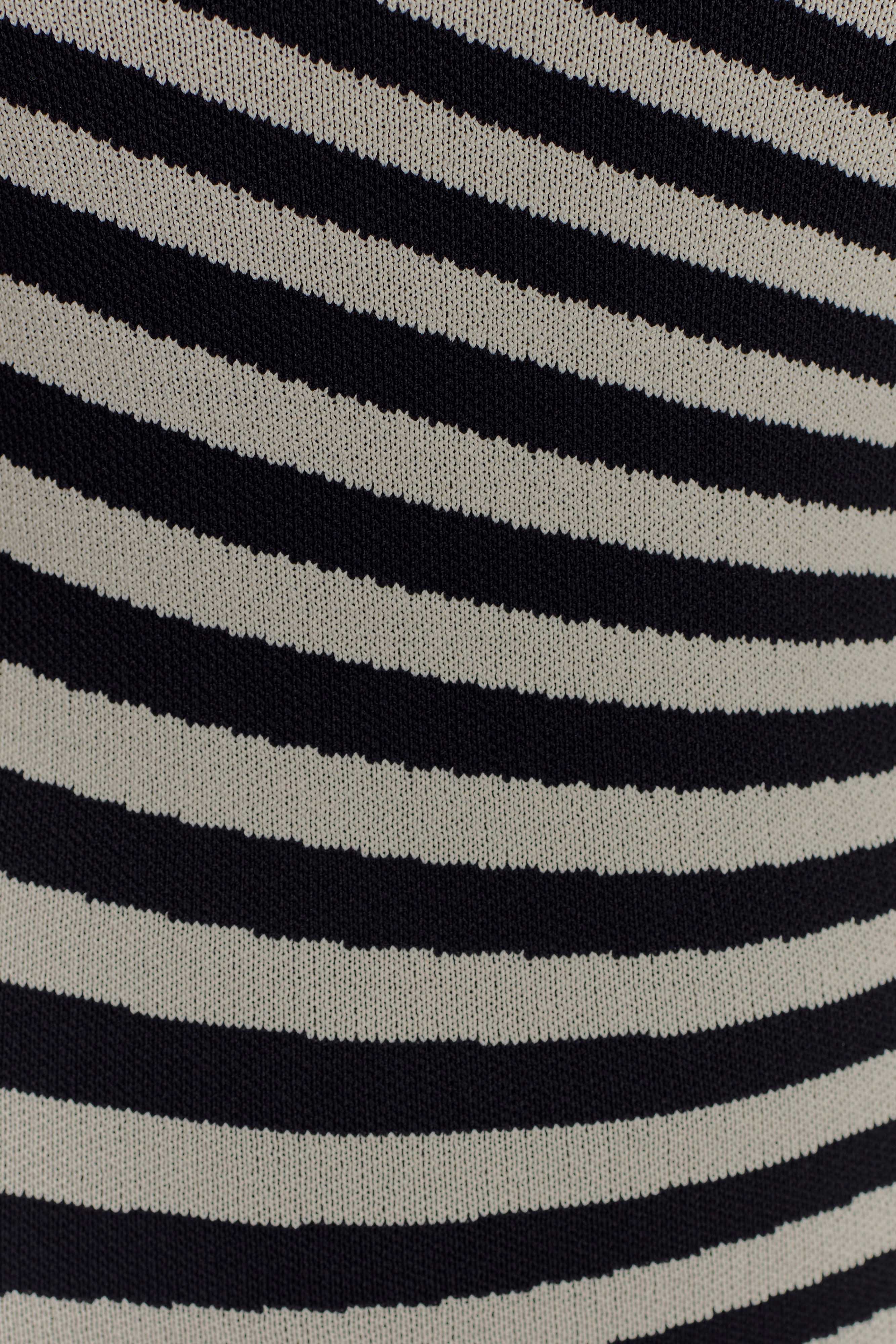 Raven Striped Knit Midi Dress in Black/White – Chic&Drifts