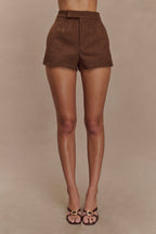 Sally Faux Suede Short in Milk Chocolate – Chic&Drifts