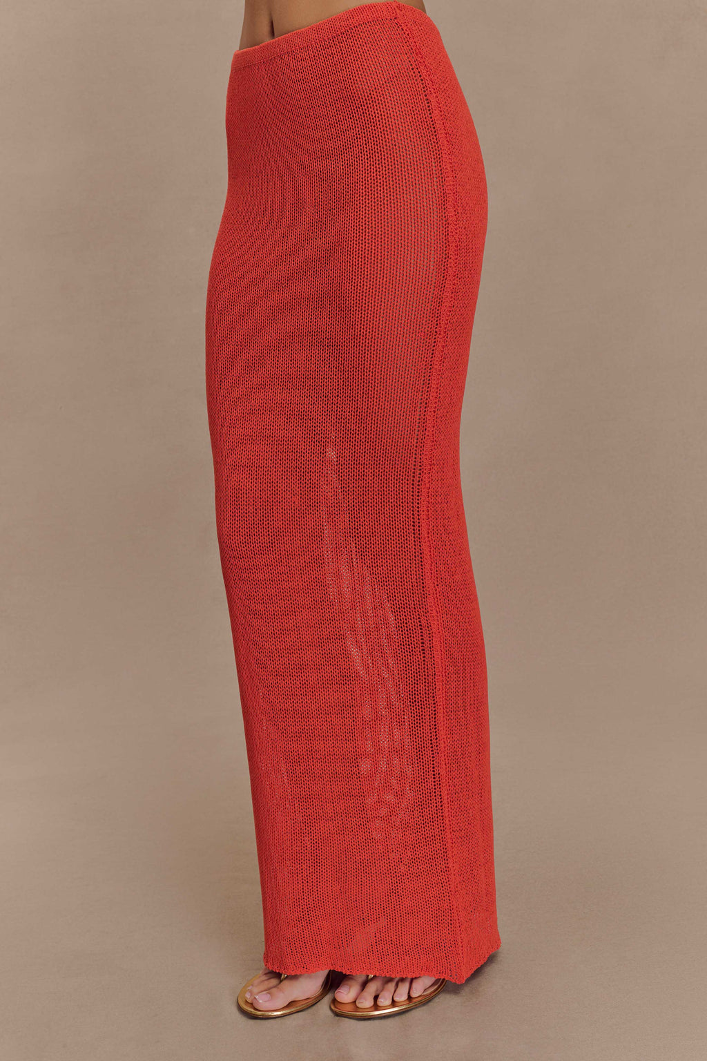 Reagan Knit Maxi Skirt in Orange – Chic&Drifts