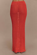 Reagan Knit Maxi Skirt in Orange – Chic&Drifts
