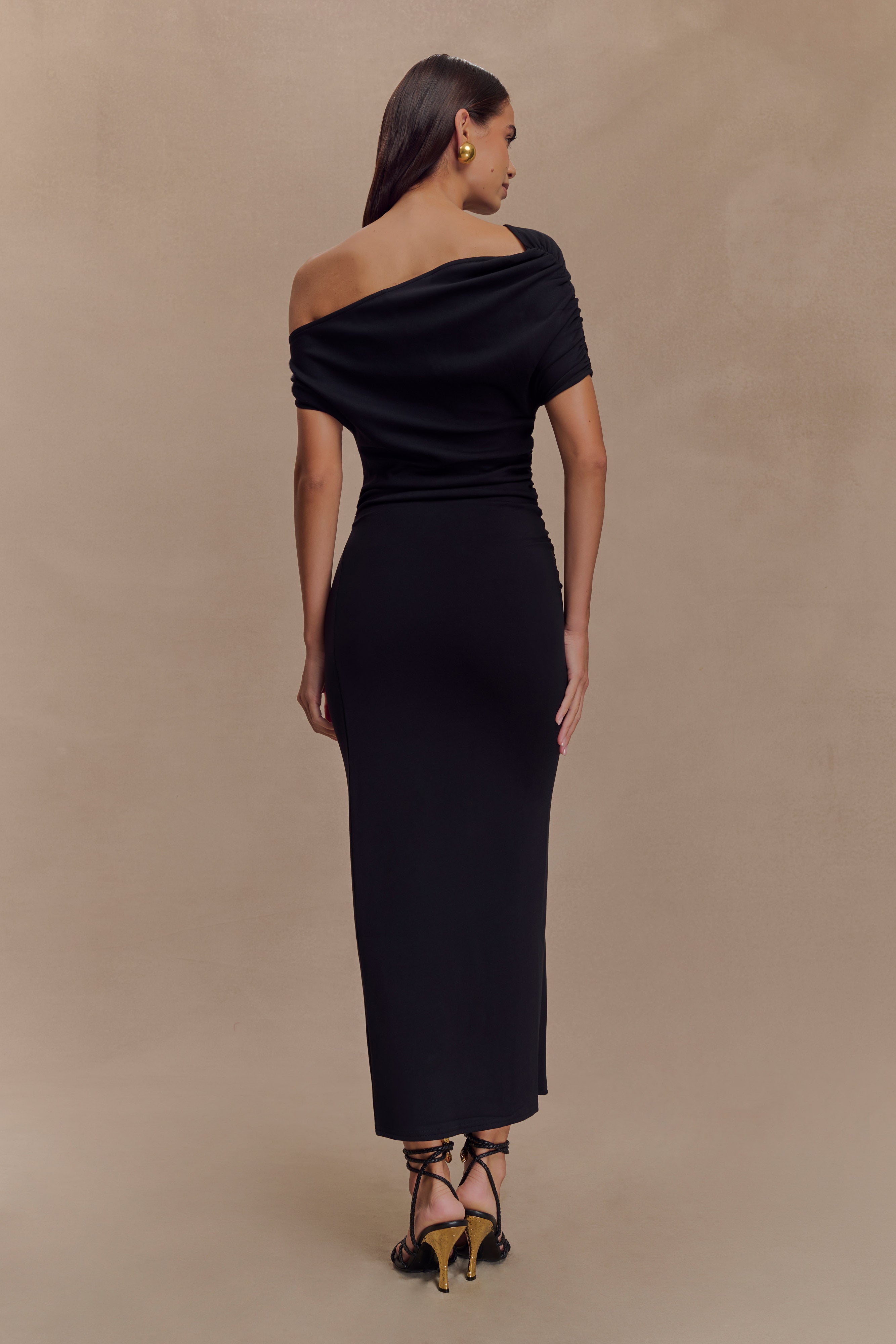Kendra Scuba Jersey Midi Dress With Hardware