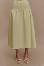 Amirah Midi Skirt in Lemon – Chic&Drifts