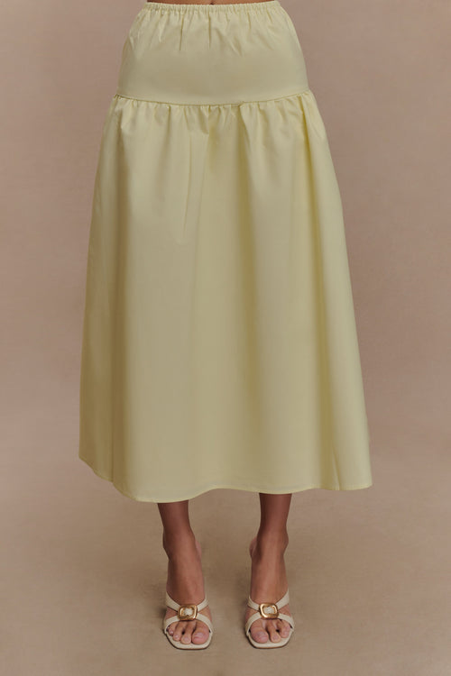 Amirah Midi Skirt in Lemon – Chic&Drifts