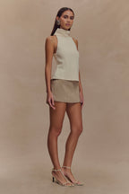 Birdie High Neck Sleeveless Top in Ivory – Chic&Drifts