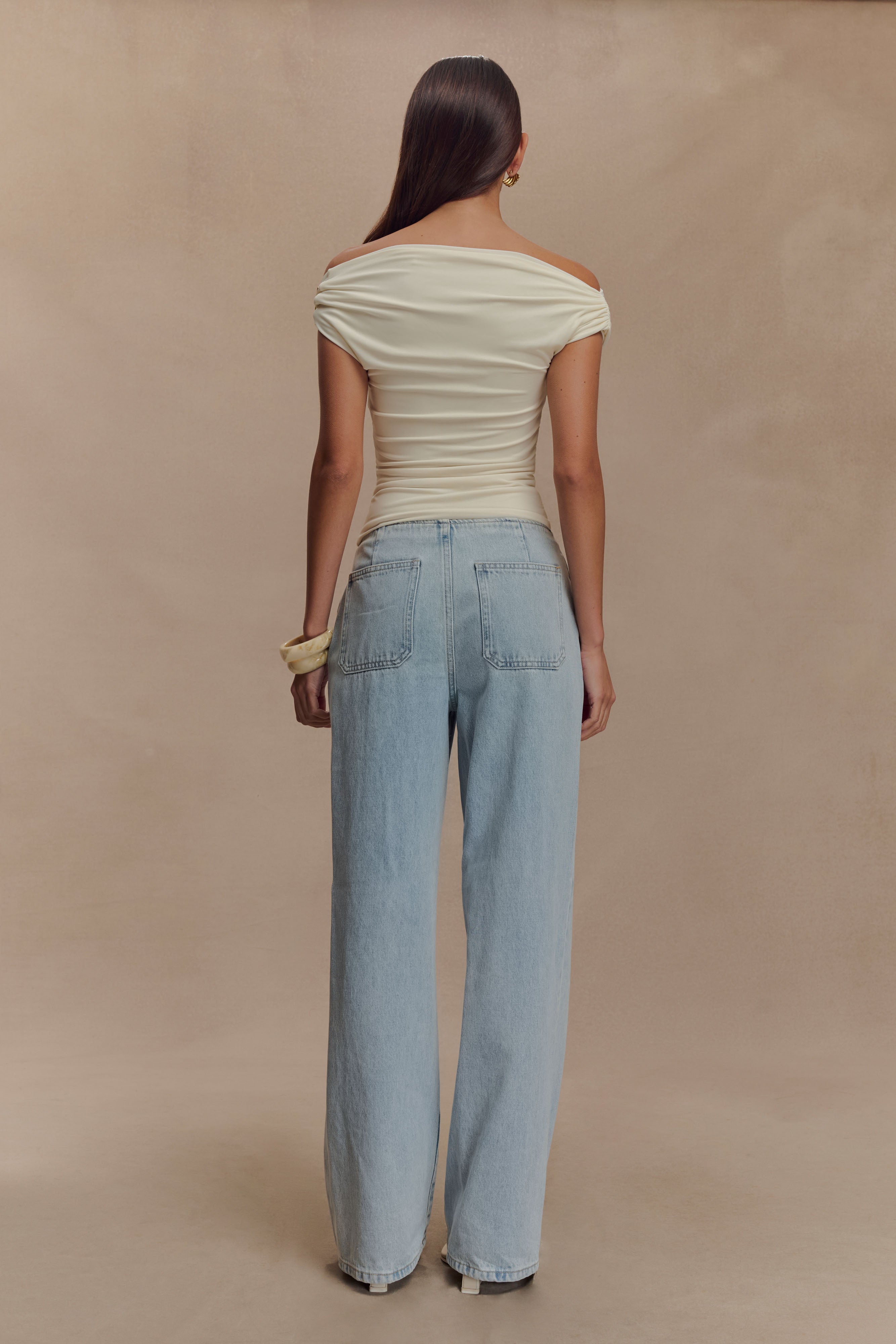 Kinsley Slinky Top With Hardware in Ivory – Chic&Drifts
