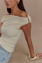 Kinsley Slinky Top With Hardware in Ivory – Chic&Drifts