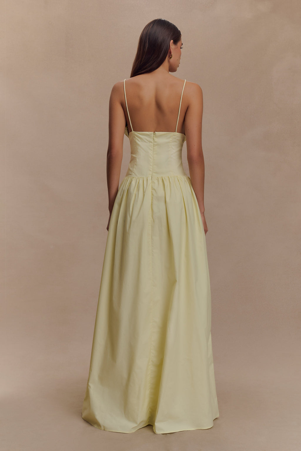 Janis Cotton Frill Maxi Dress in Lemon – Chic&Drifts