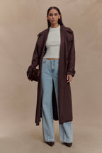 Marc Faux Suede Coat in Cocoa Chocolate – Chic&Drifts