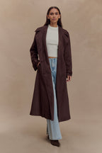 Marc Faux Suede Coat in Cocoa Chocolate – Chic&Drifts