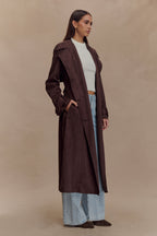 Marc Faux Suede Coat in Cocoa Chocolate – Chic&Drifts
