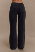 Caitlin Mid Rise Jeans in Washed Black – Chic&Drifts