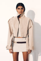 Frank Cropped Collared Jacket in Camel – Chic&Drifts