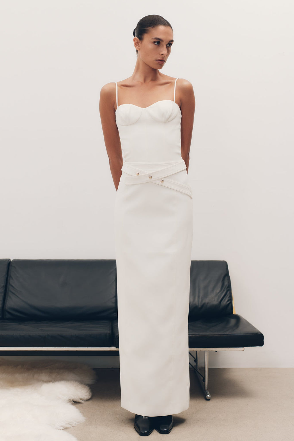 Angelie Suiting Maxi Skirt in Ivory – Chic&Drifts