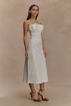 Cecilia Denim Frill Corset in White – Chic&Drifts