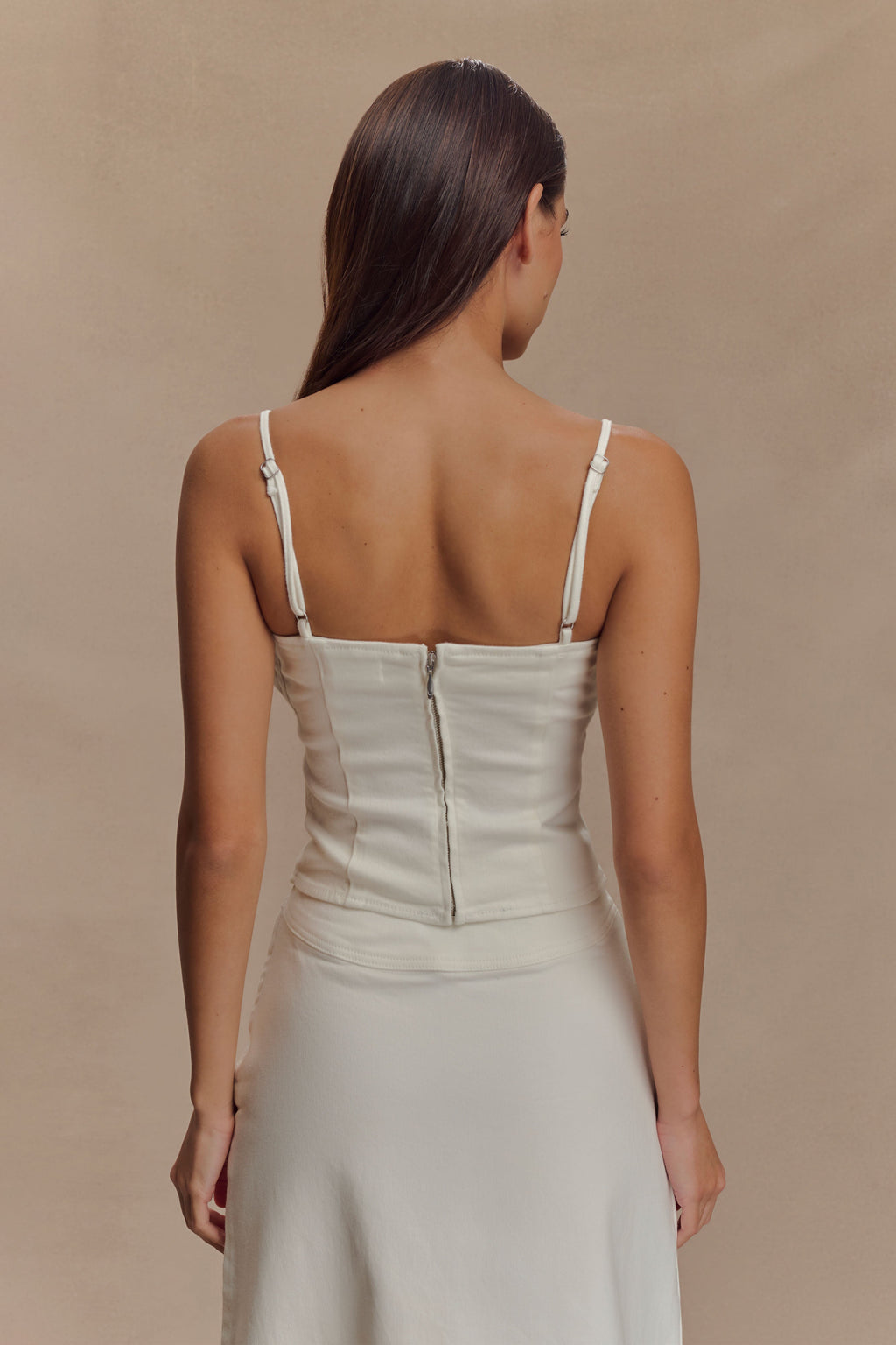 Cecilia Denim Frill Corset in White – Chic&Drifts