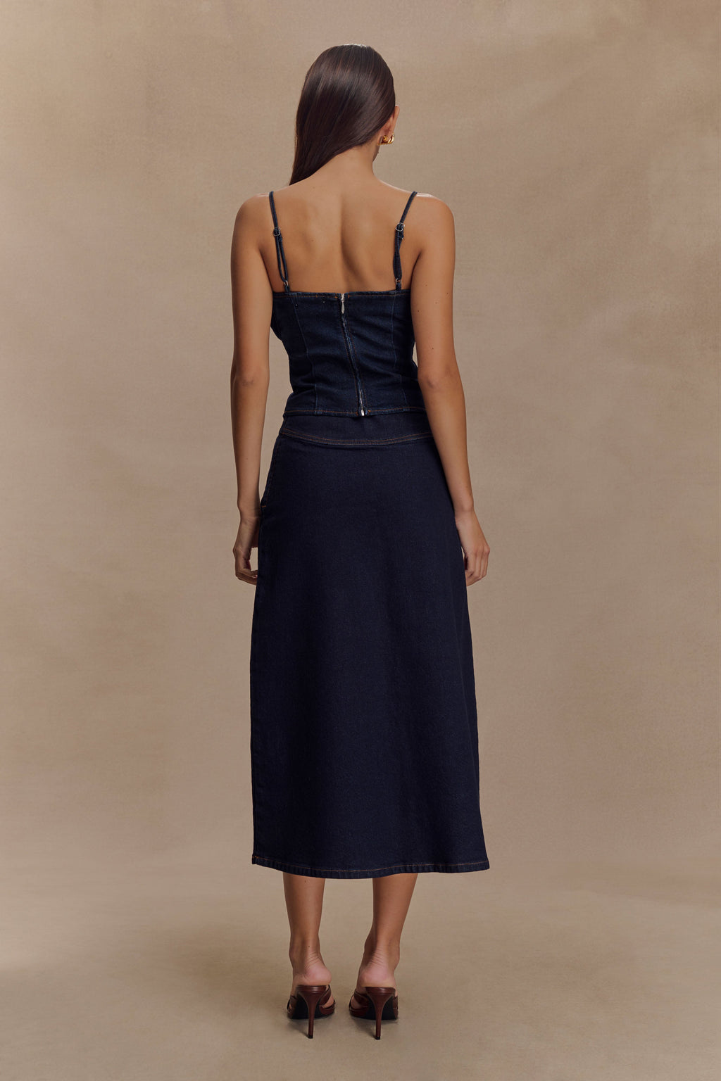 Cecilia Denim Frill Corset in Indigo Blue – Chic&Drifts