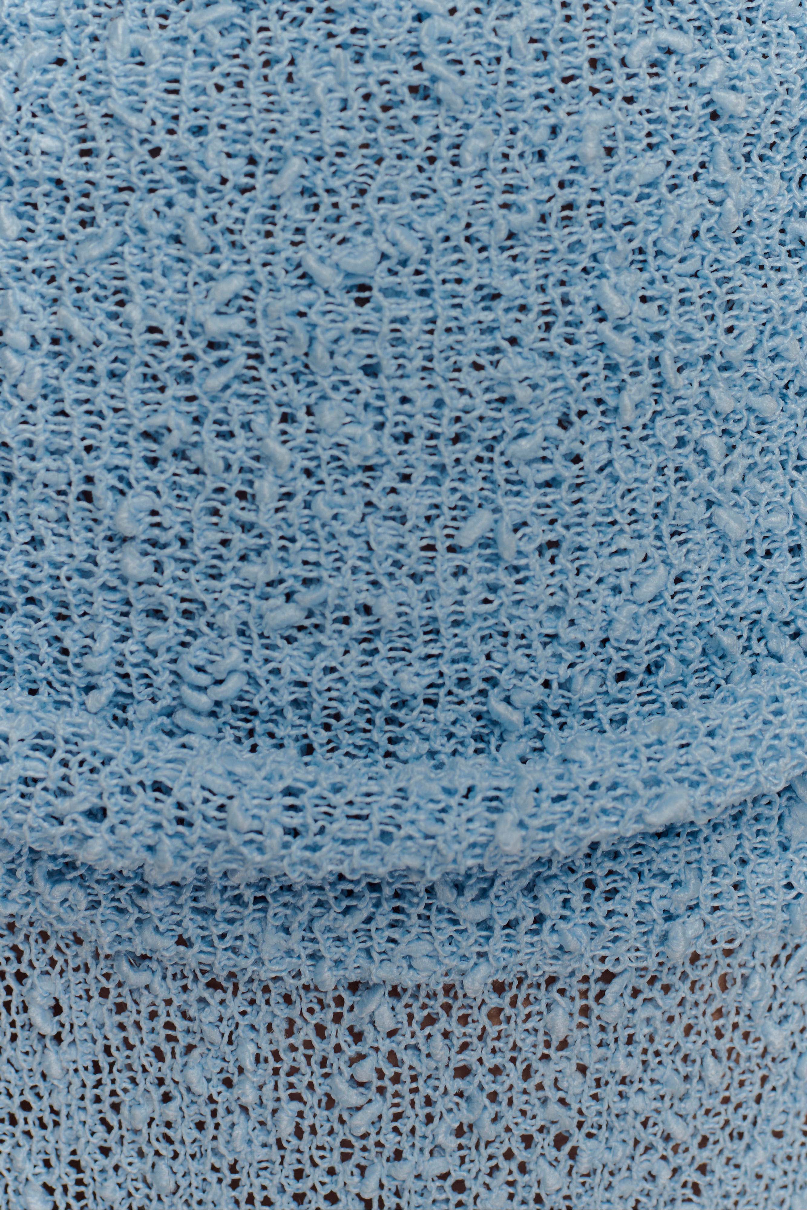Petra Ruched Knit Maxi Skirt in Light Blue – Chic&Drifts