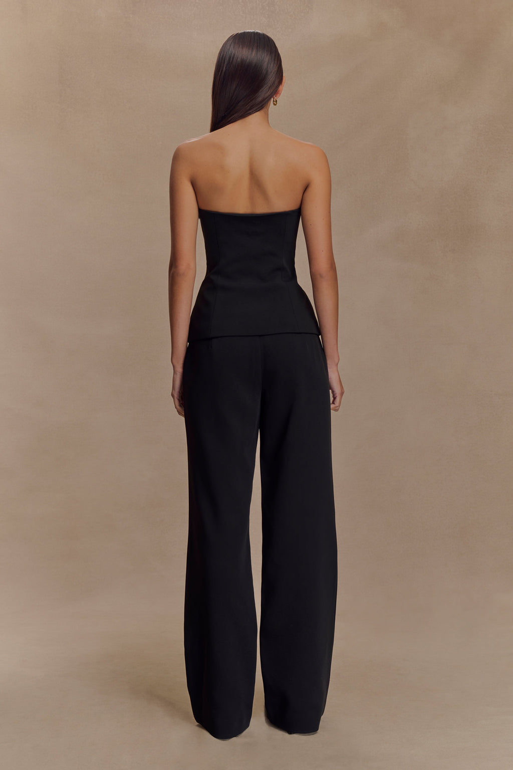 Lindie Straight Leg Suiting Trousers - Black