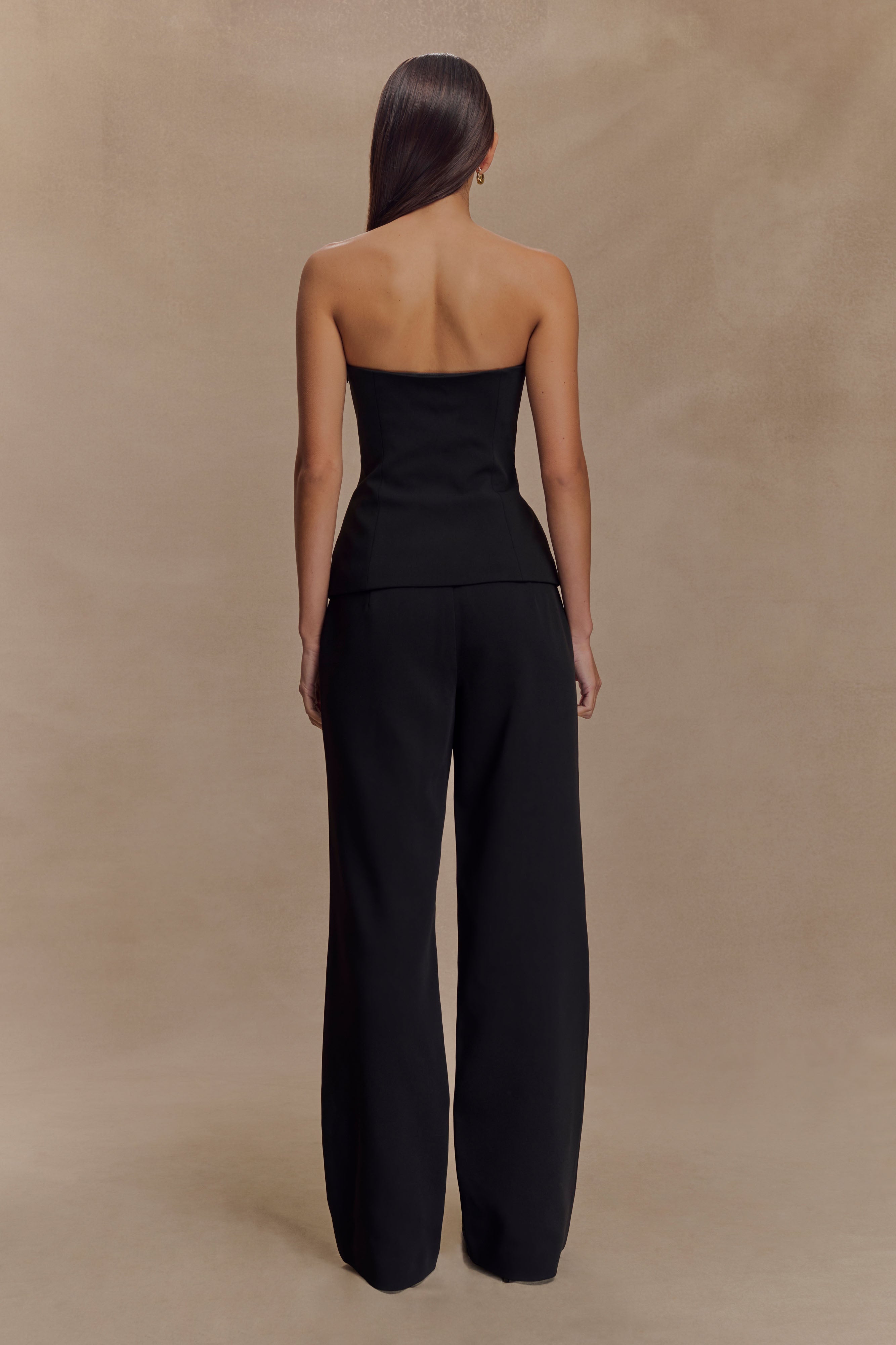 Lindie Straight Leg Suiting Trousers - Black