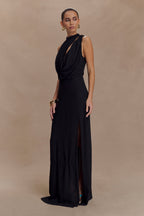 Galia Cowl Neck Maxi Dress in Black – Chic&Drifts