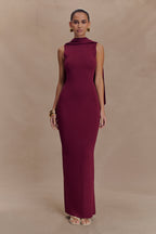 Darby Knit Scarf Maxi Dress in Merlot – Chic&Drifts
